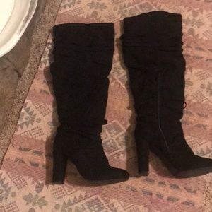 Knee high black boots